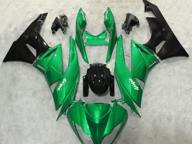 09-12 Vert Brillant Brillant Kawasaki ZX6R Carénage Moto