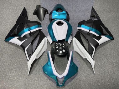 09-12 Étoile Noire Mate & Bleu Clair Honda CBR600RR Carénage Moto