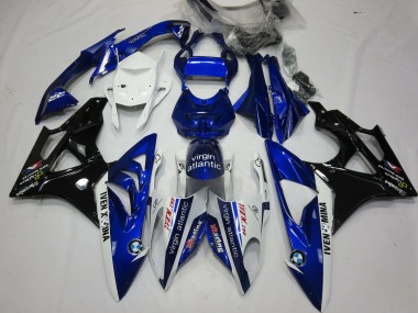 09-14 Alien Bleu & Blanc BMW S1000RR Carénage Moto