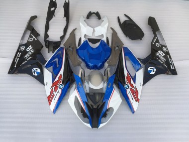 09-14 Alien Bleu & Blanc BMW S1000RR Carénage Moto