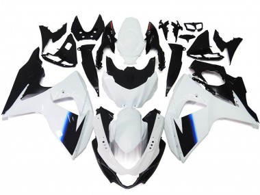09-16 Blanc Brillant & Noir Suzuki GSXR 1000 Carénage Moto