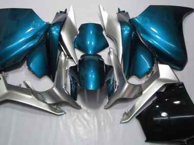 10-13 Bleu Clair & Argent Honda VFR1200 Carénage Moto