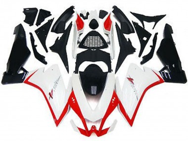 10-15 Blanc Brillant & Rouge Aprilia RSV4 1000 Carénage Moto