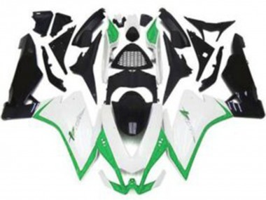 10-15 Blanc Brillant & Vert Aprilia RSV4 1000 Carénage Moto