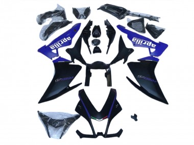 10-15 Noir Mat & Bleu Aprilia RSV4 1000 Carénage Moto