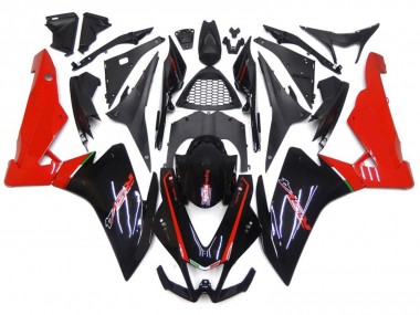 10-15 Rouge & Noir Aprilia RSV4 1000 Carénage Moto