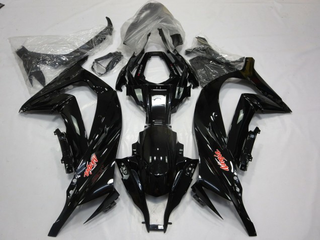 11-15 Noir Brillant Rouge Kawasaki ZX10R Carénage Moto 11-15 Noir Brillant Rouge Kawasaki ZX10R Carénage Moto