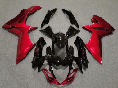 11-24 Noir Brillant & Rouge Lave Suzuki GSXR 600-750 Carénage Moto