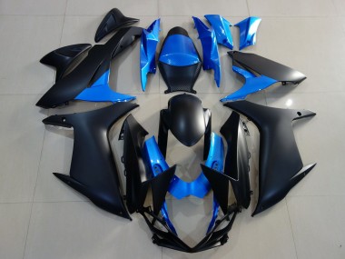 11-24 Noir Mat & Bleu Vif Suzuki GSXR 600-750 Carénage Moto