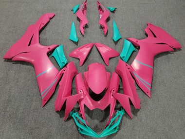 11-24 Rose Vif Mat & Bleu Sarcelle Suzuki GSXR 600-750 Carénage Moto