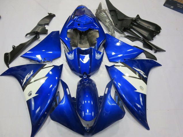 12-14 Bleu & Blanc Yamaha R1 Carénage Moto
