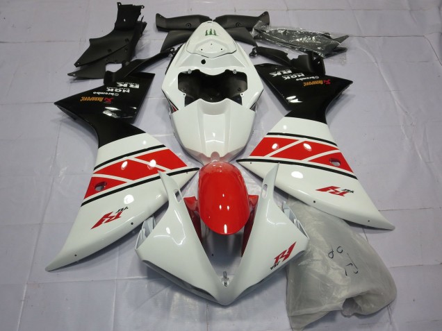 12-14 Rouge Blanc & Noir Yamaha R1 Carénage Moto 12-14 Rouge Blanc & Noir Yamaha R1 Carénage Moto