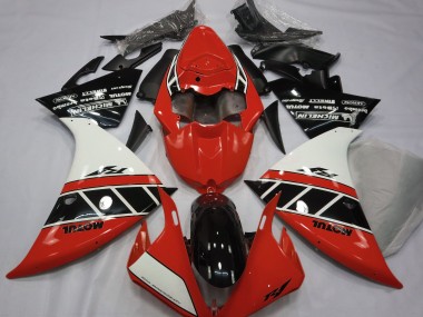 12-14 Rouge Brillant Blanc & Noir Yamaha R1 Carénage Moto