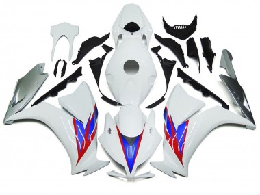 12-16 Blanc Brillant & Argent Honda CBR1000RR Carénage Moto