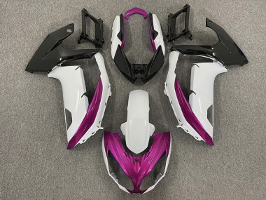 12-16 Blanc Brillant & Magenta Kawasaki Ninja 650R Carénage Moto