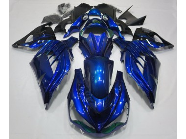 12-21 Bleu Océan Brillant Kawasaki ZX14R Carénage Moto