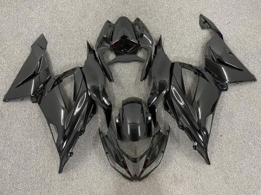 13-18 Noir Brillant Uni Kawasaki ZX6R Carénage Moto
