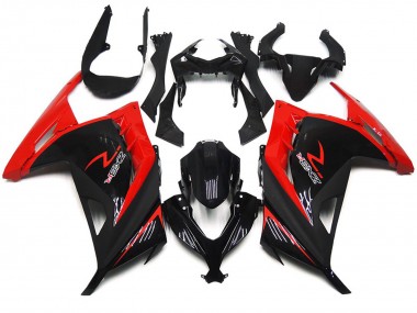 13-18 Rouge & Noir Brillant Kawasaki Ninja 300 Carénage Moto