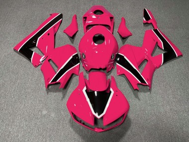 13-23 Rose Vif Brillant & Noir Honda CBR600RR Carénage Moto