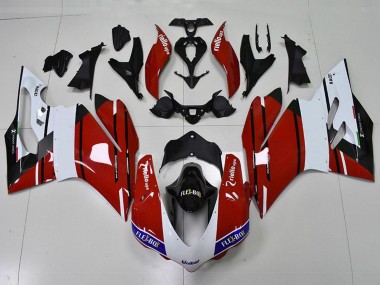 15-17 Rouge & Blanc Ducati 959 1299 Carénage Moto