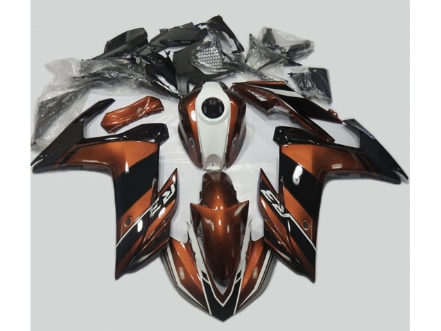 15-18 Orange & Noir Brillant Yamaha R3 Carénage Moto 15-18 Orange & Noir Brillant Yamaha R3 Carénage Moto