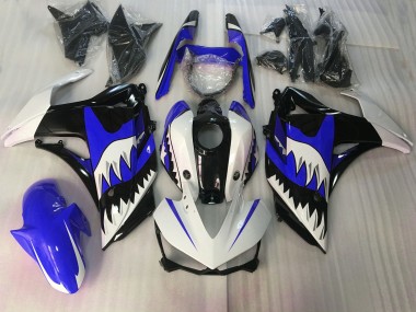 15-18 Requin Bleu & Blanc Yamaha R3 Carénage Moto