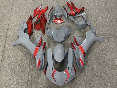 15-19 Accents Gris & Rouge Nardo Yamaha R1 Carénage Moto
