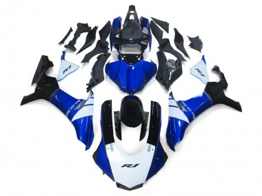 15-19 Blanc & Bleu Yamaha R1 Carénage Moto