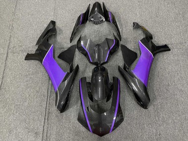 15-19 Fiber De Carbone & Violet Yamaha R1 Carénage Moto