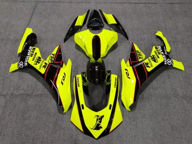 15-19 Floro Jaune & Noir Yamaha R1 Carénage Moto