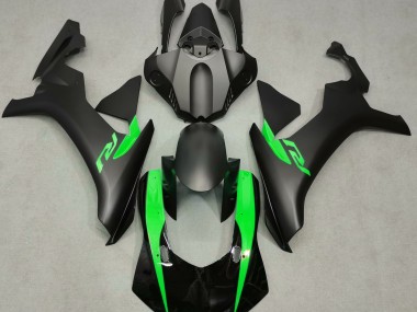 15-19 Noir Mat & Vert Yamaha R1 Carénage Moto