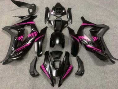 16-19 Noir Satiné & Rose Kawasaki ZX10R Carénage Moto