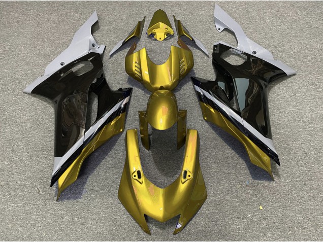 17-21 Ciment Noir & Or Yamaha R6 Carénage Moto 17-21 Ciment Noir & Or Yamaha R6 Carénage Moto