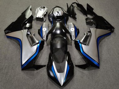 17-23 Argent & Noir & Bleu Honda CBR1000RR Carénage Moto