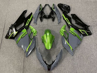 18-23 Nardo Gris & Vert Kawasaki Ninja 400 Carénage Moto
