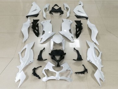 19-23 Blanc Brillant Kawasaki ZX6R Carénage Moto