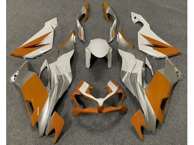 19-23 Orange Blanc & Argent Kawasaki ZX6R Carénage Moto