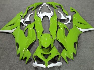 19-23 Vert Brillant & Blanc Kawasaki ZX6R Carénage Moto