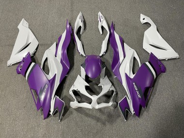 19-23 Violet Mat & Blanc Kawasaki ZX6R Carénage Moto
