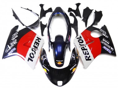 96-07 Rouge Noir & Blanc Repsol Honda CBR1100XX Carénage Moto