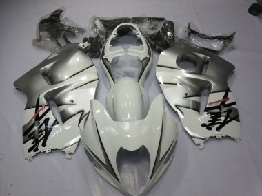 97-07 Blanc & Argent Suzuki GSXR 1300 Carénage Moto