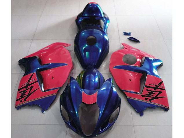 97-07 Bleu Brillant & Rouge Suzuki GSXR 1300 Carénage Moto