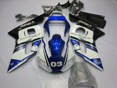 98-02 Bleu & Argent Yamaha R6 Carénage Moto