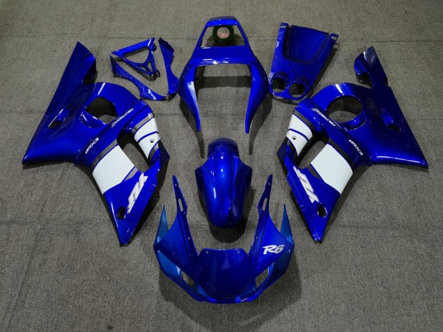 98-02 Conception Bleu Blanc Yamaha R6 Carénage Moto 98-02 Conception Bleu Blanc Yamaha R6 Carénage Moto