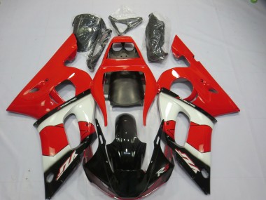 98-02 Rouge Blanc & Noir Yamaha R6 Carénage Moto