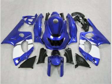 98-07 Bleu Brillant & Blanc Yamaha YZF600 Carénage Moto