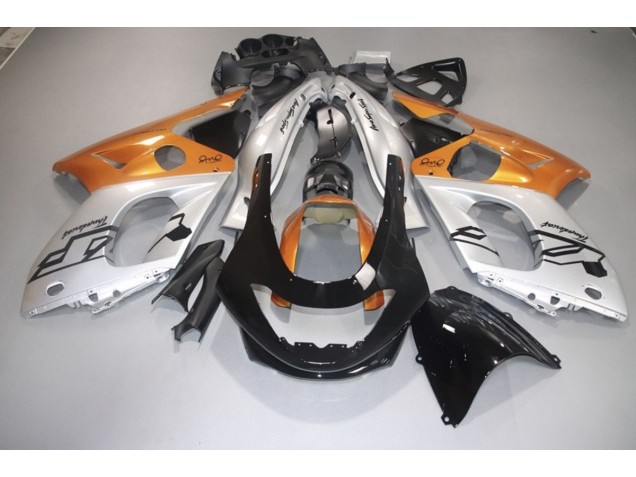 98-07 Orange Brillant Argent & Noir Yamaha YZF600 Carénage Moto 98-07 Orange Brillant Argent & Noir Yamaha YZF600 Carénage Moto