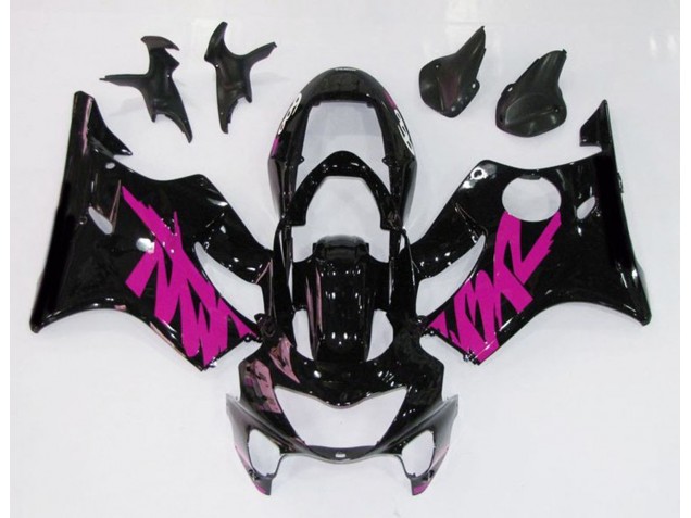 99-00 Noir Brillant & Rose Honda CBR600 F4 Carénage Moto 99-00 Noir Brillant & Rose Honda CBR600 F4 Carénage Moto